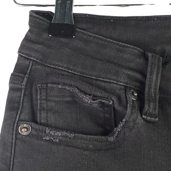 Pistola Women's Distressed Black Skinny/Ankle Jeans Sz 28 - Picture 5 of 8